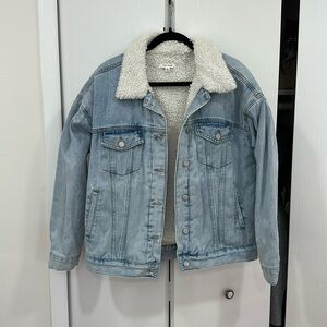 PAC sun denim and teddy jacket